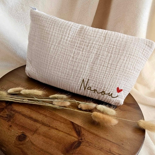 Trousse - Prénom + Petit cœur