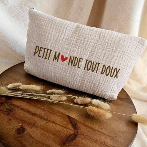 Trousse beige - Petit monde tout doux