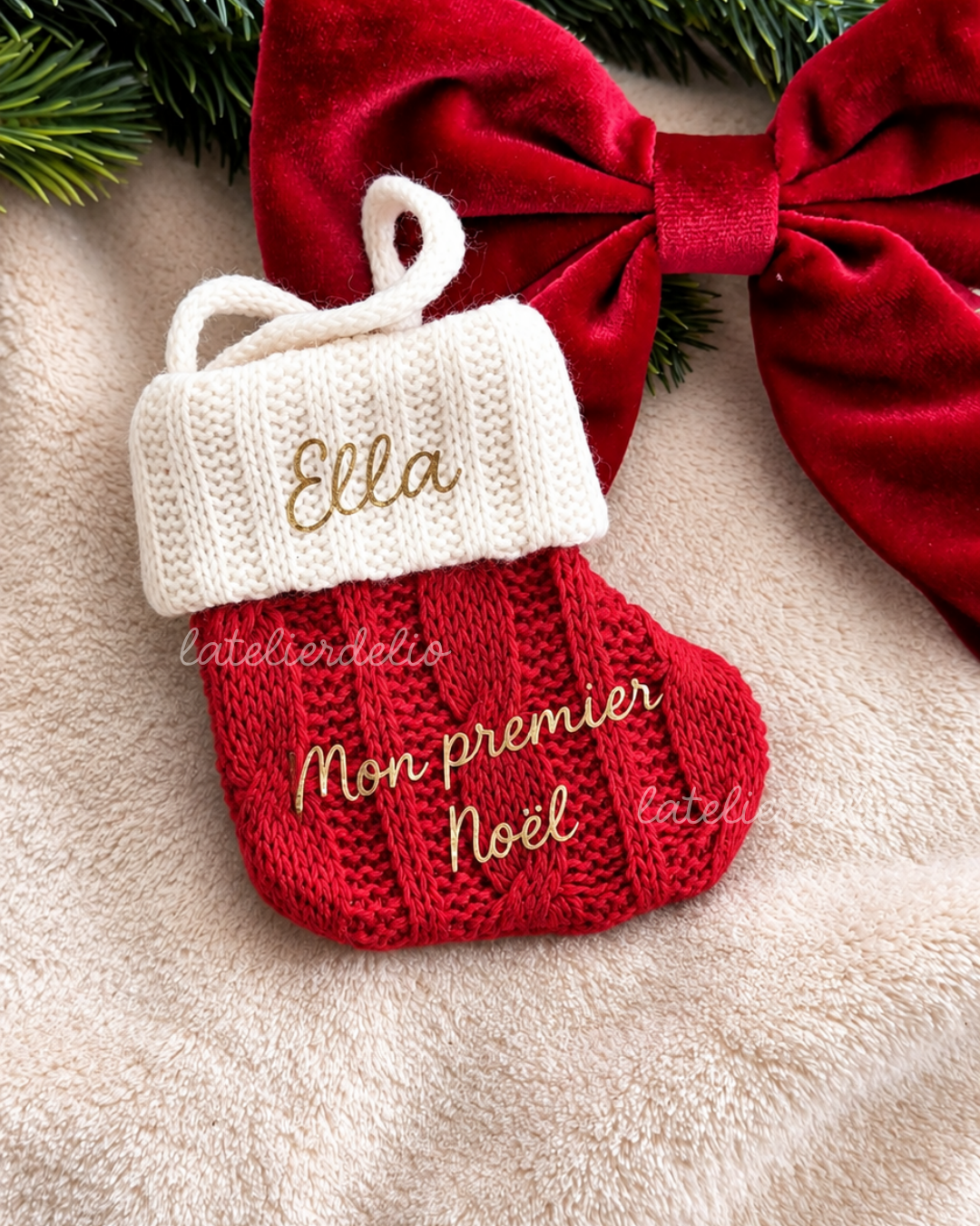 Mini chaussette de Noël - Personnalisable