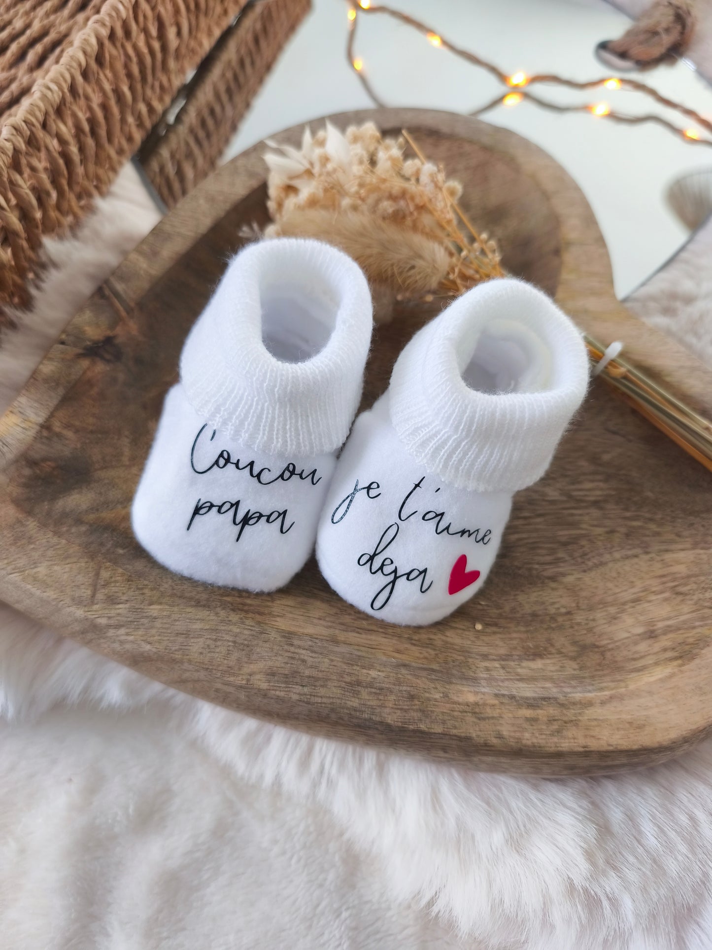 Chaussette - Coucou papa je t'aime déja