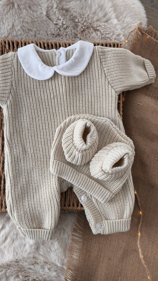 Ensemble col maille - Prénom sur le col