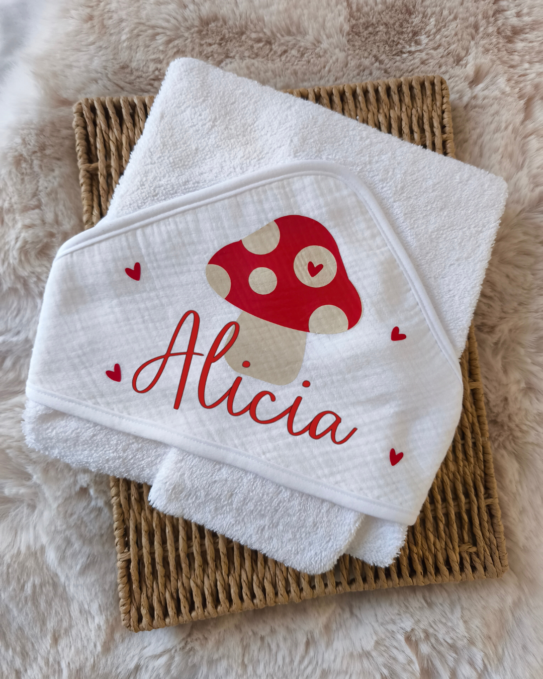 COLLECTION AUTOMNE - Cape de bain champignon