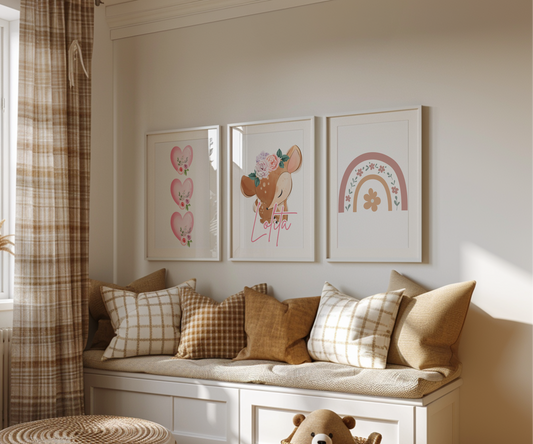 Affiche Biche - Lot de 3