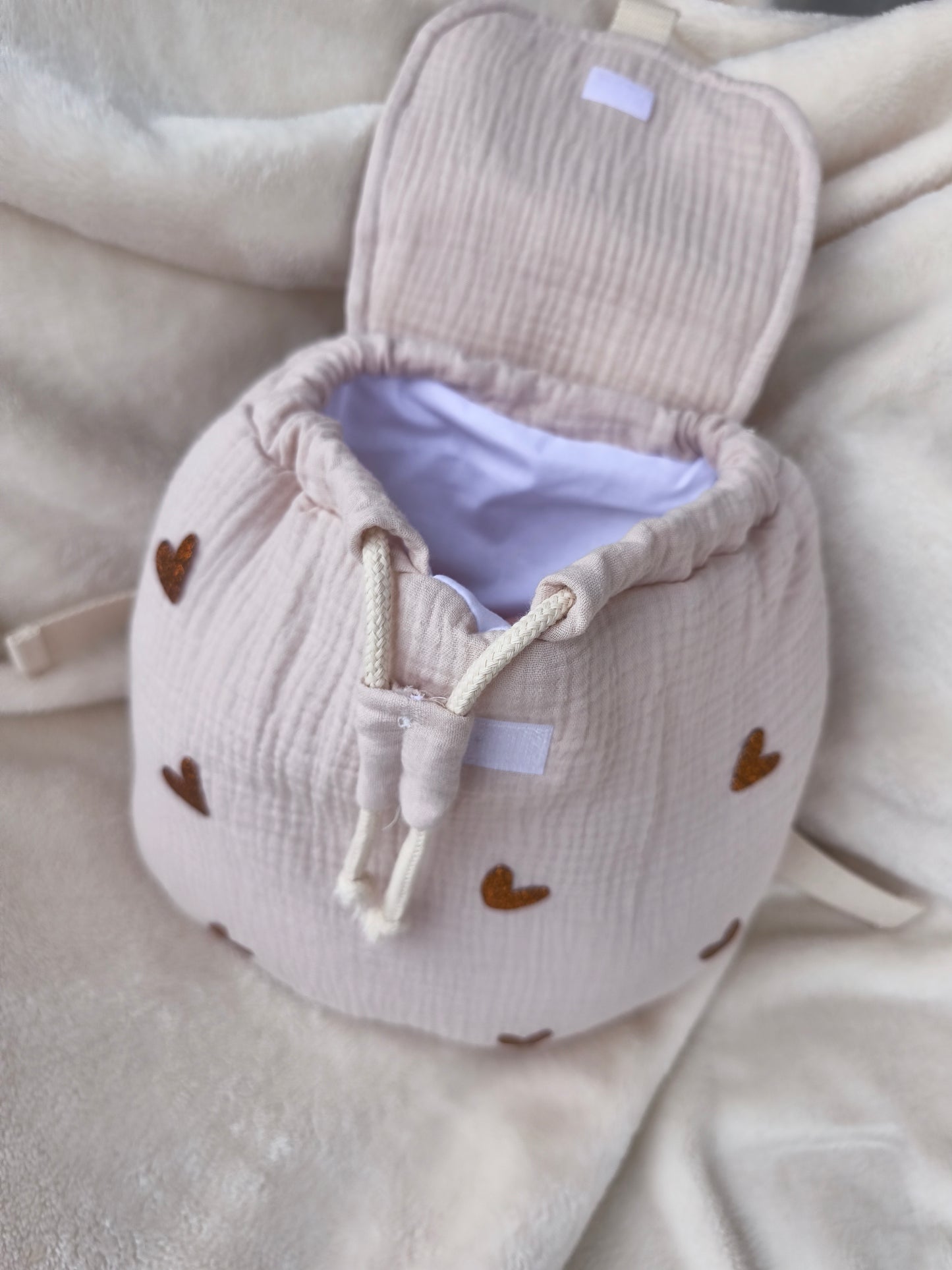 Sac d'école - Beige ou Vieux Rose
