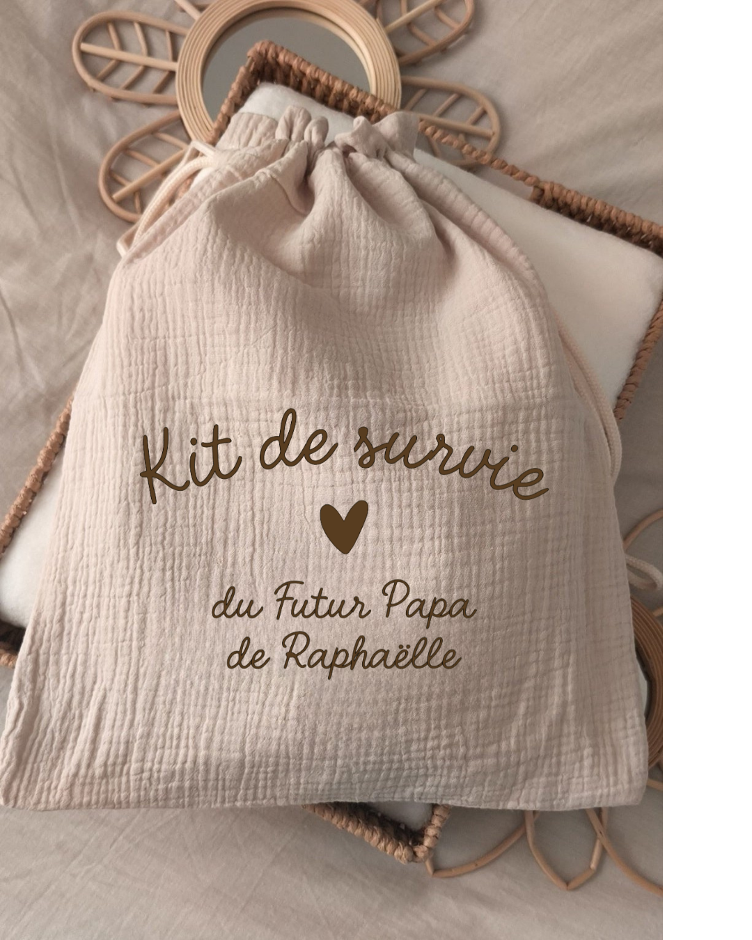 Sac personnalisé | Kit de survie du Futur Papa