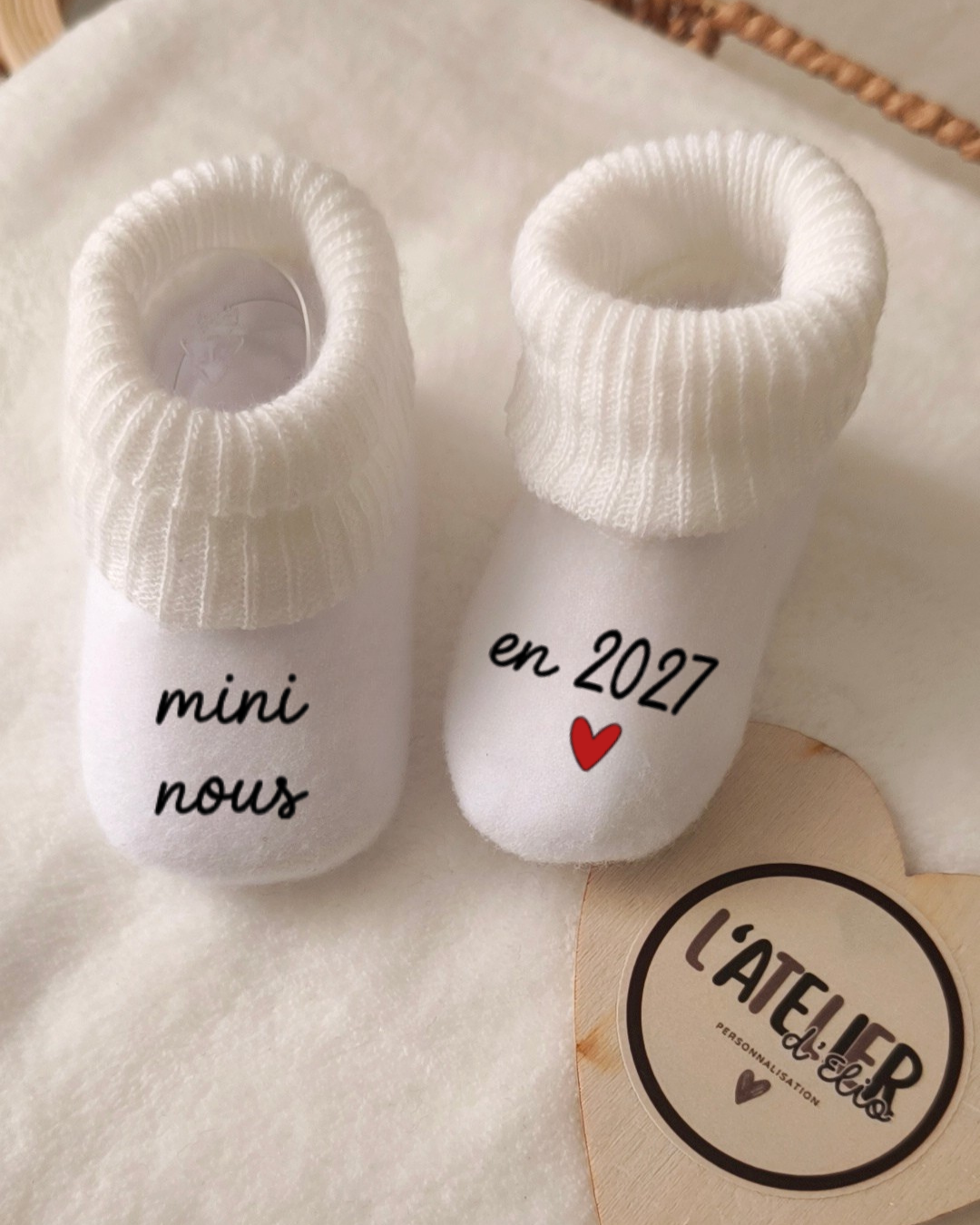 CHAUSSETTE ANNONCE GROSSESSE | Mini nous en 2026/2027