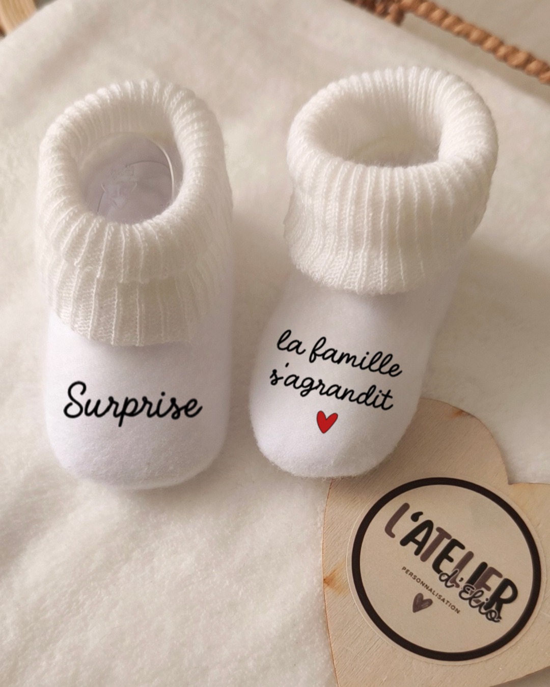 CHAUSSETTE ANNONCE GROSSESSE | Surprise la famille s'agrandit