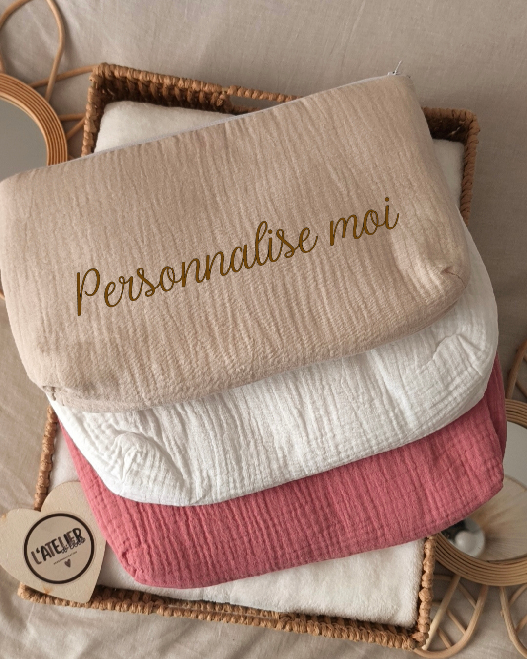 Trousse de toilette a personnaliser - Plusieurs coloris