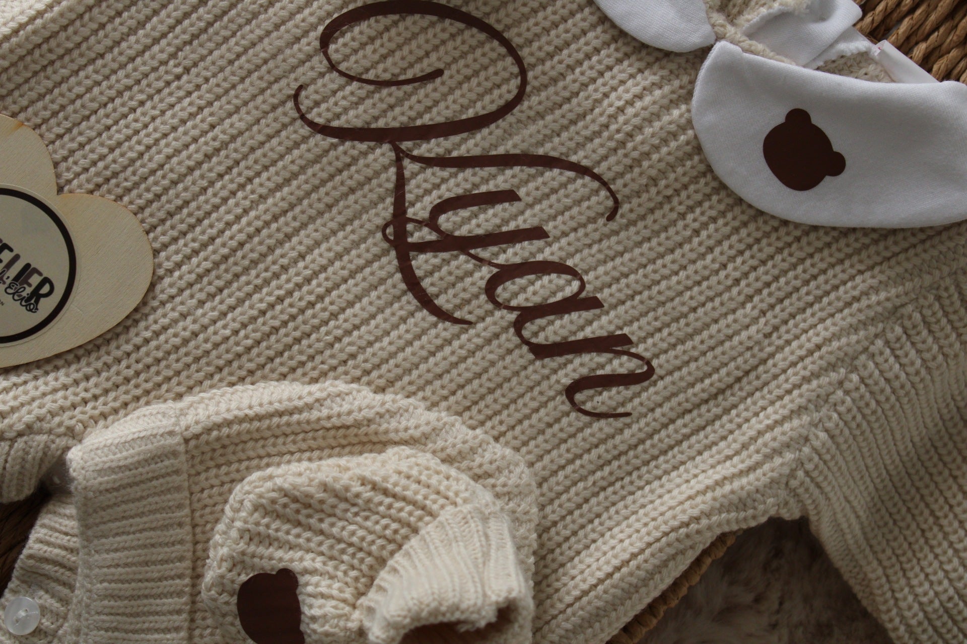 Ensemble col maille - Prénom