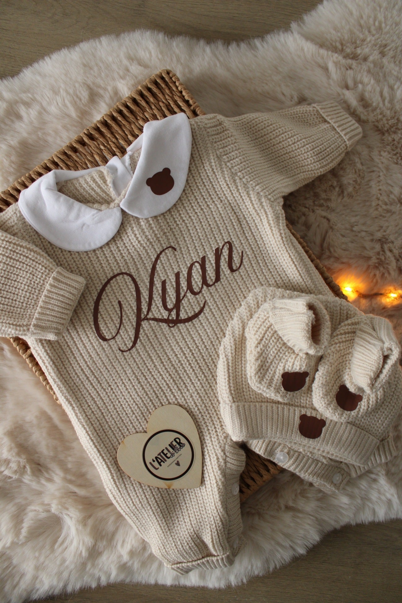 Ensemble col maille - Prénom