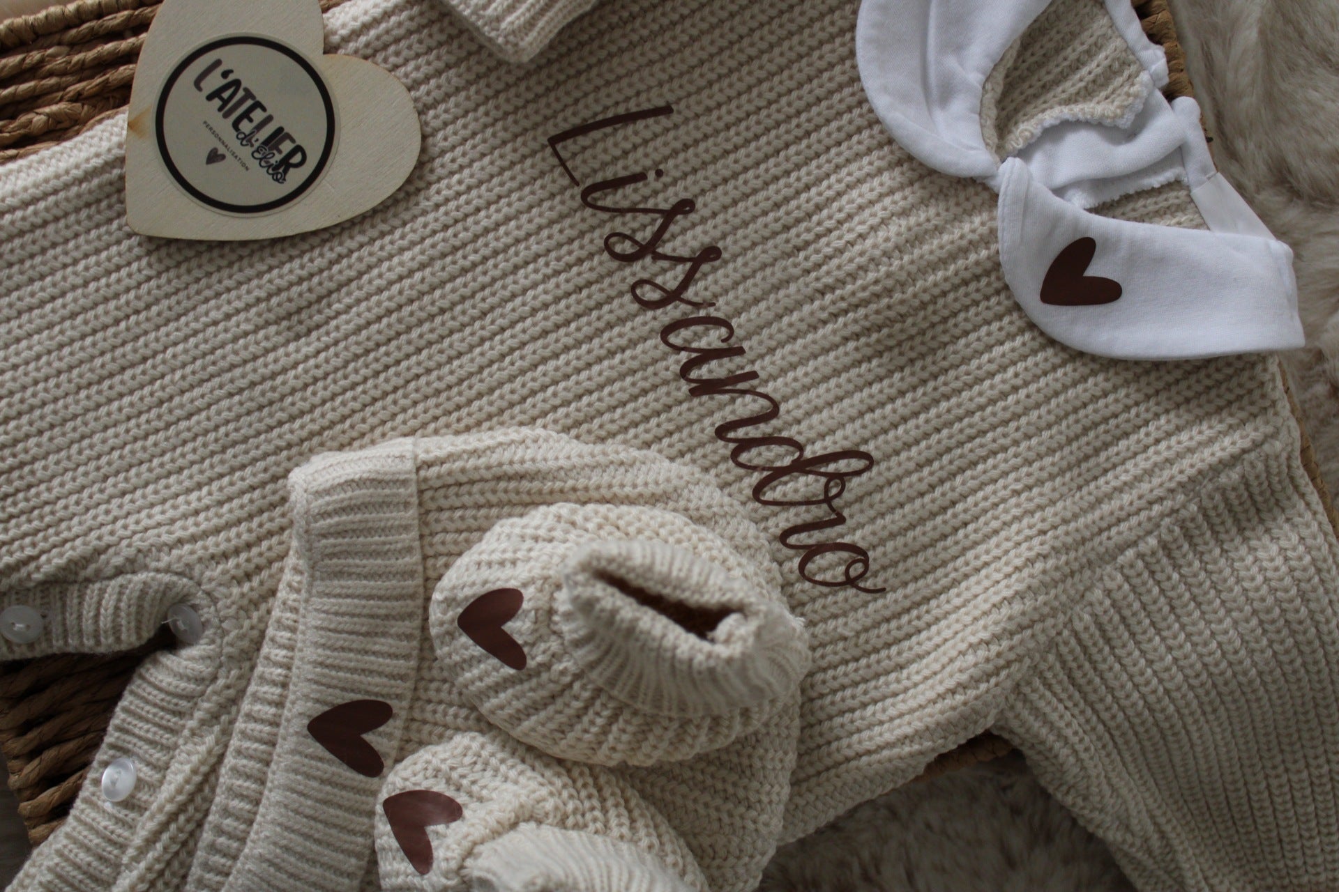 Ensemble col maille - Prénom