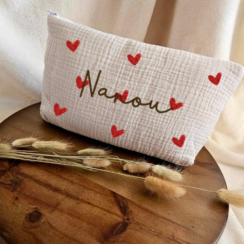 Trousse - Prénom + Cœur