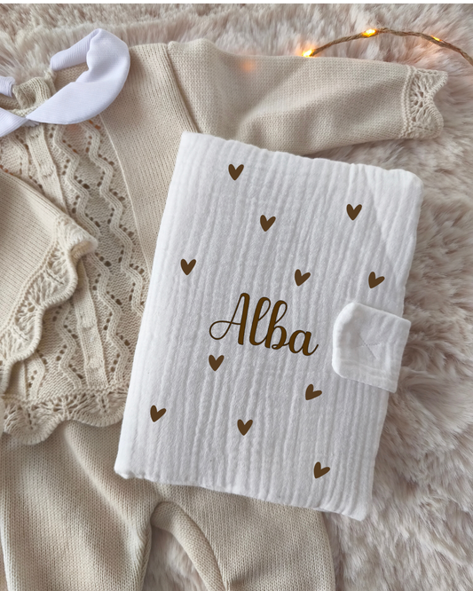 Carnet de santé Blanc - Petit coeur