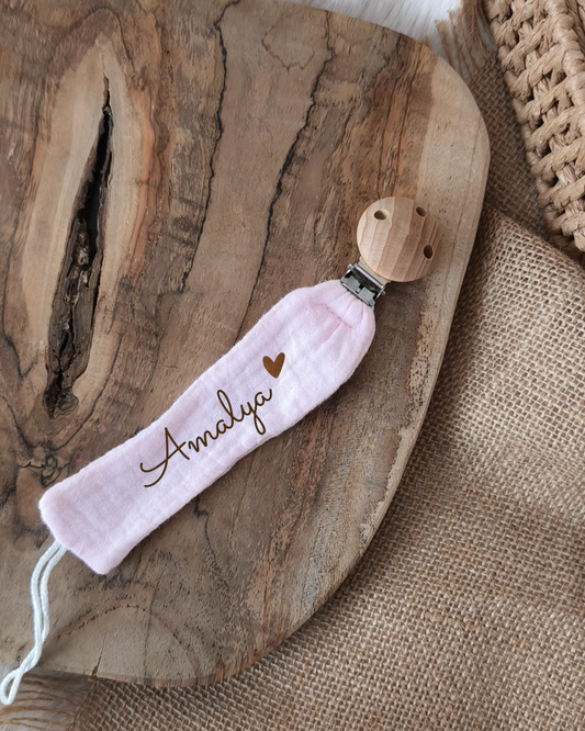 Attache tétine Rose Clair