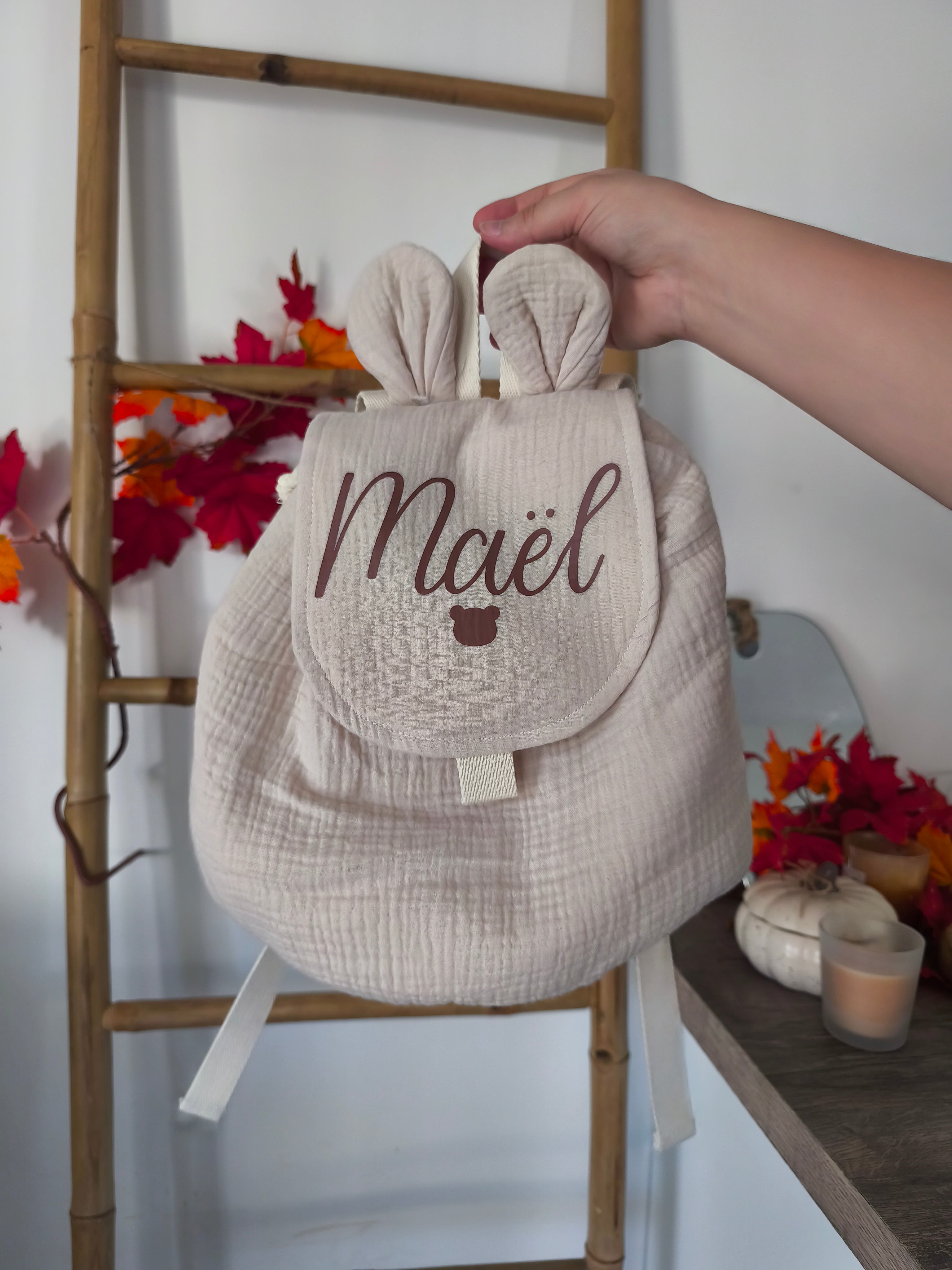 Sac d'école - Beige ou Vieux Rose