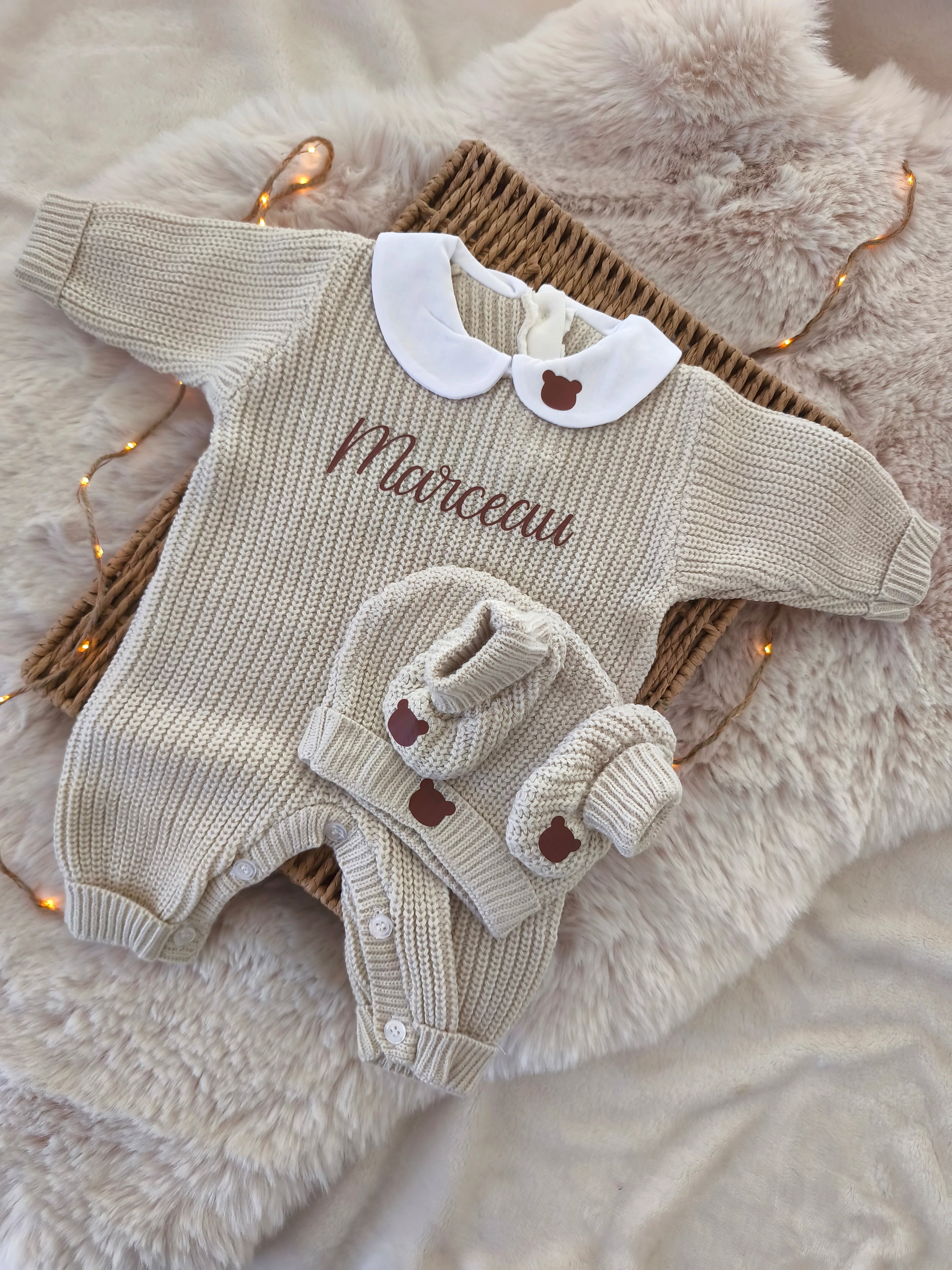 Ensemble col maille - Prénom