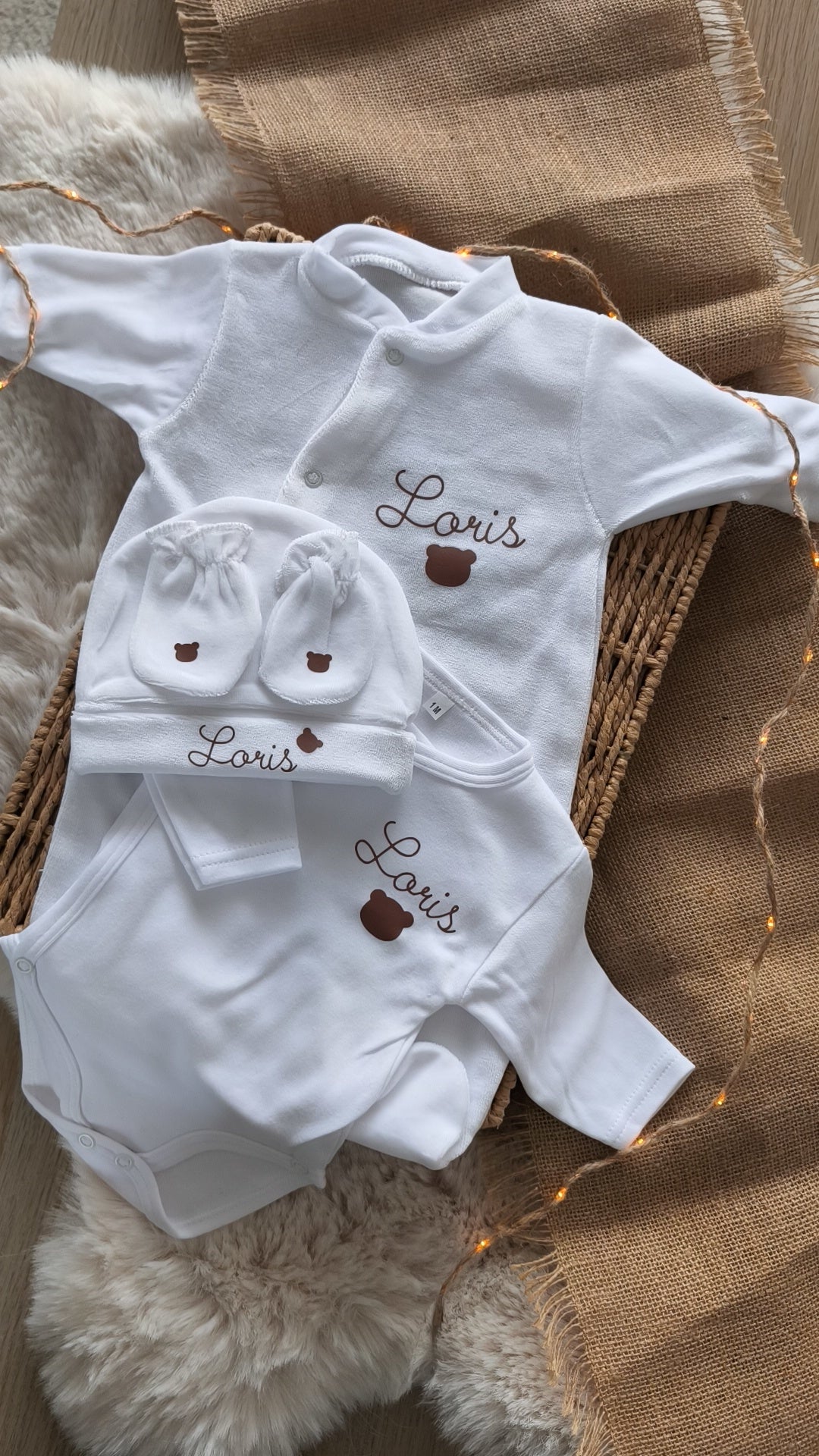 Ensemble en velours - 4 Pièces - Blanc