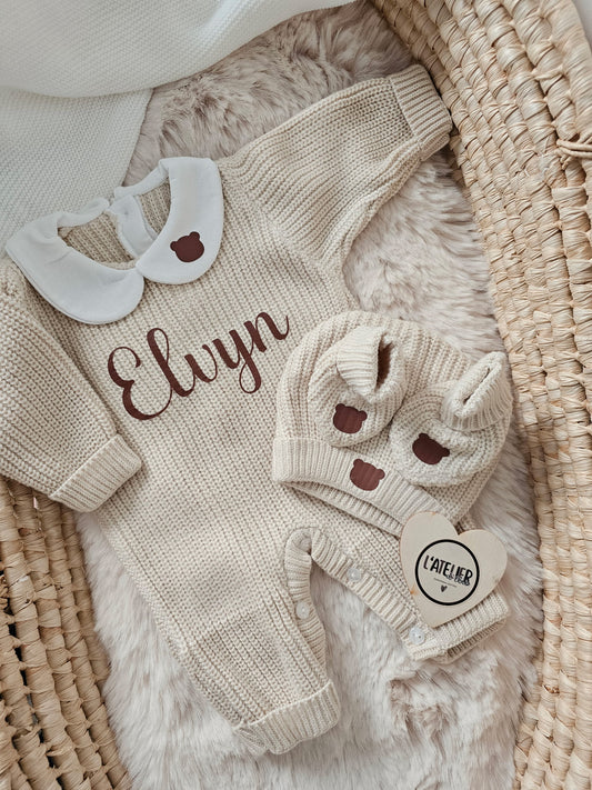 Ensemble col maille - Prénom