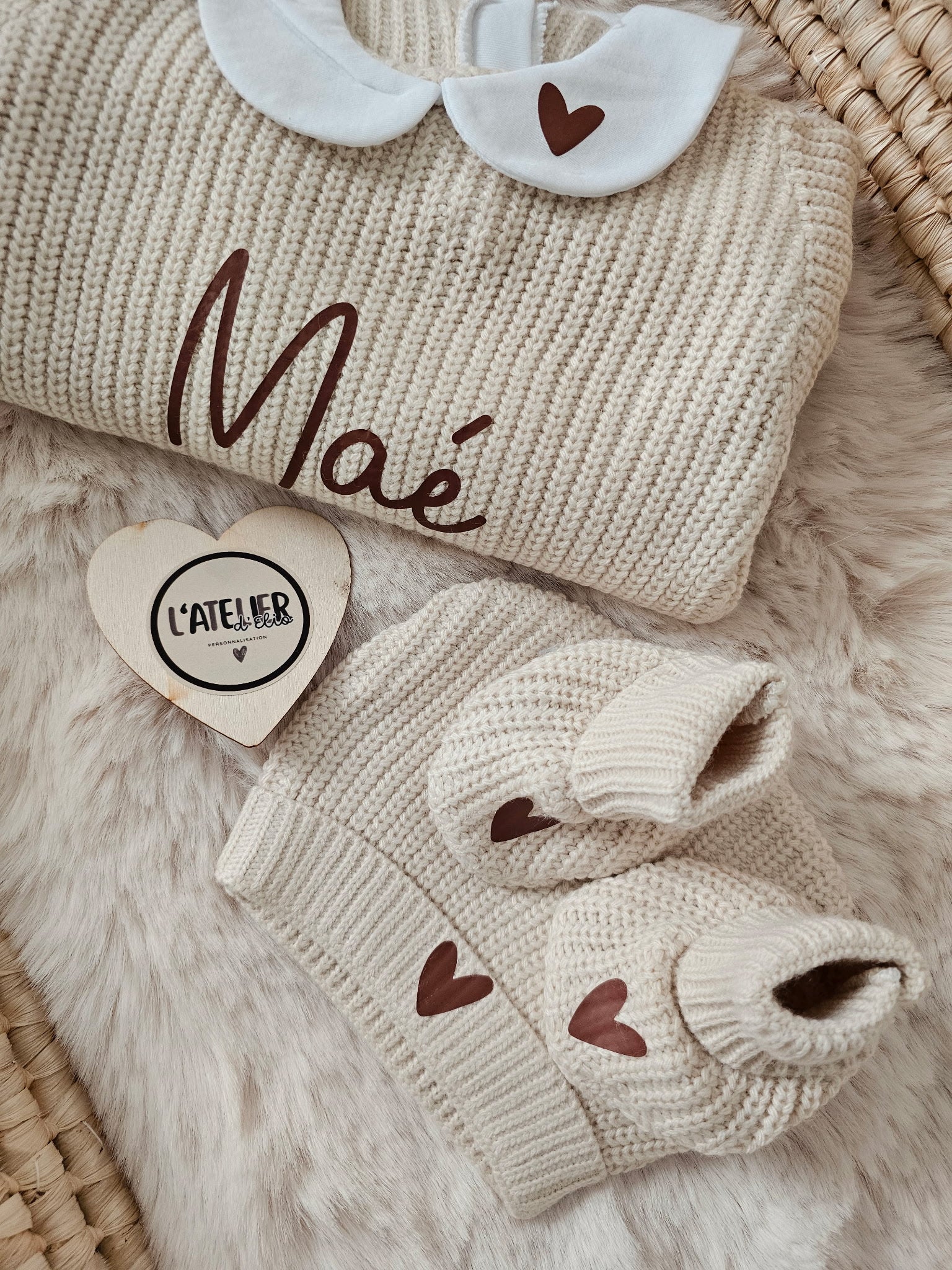 Ensemble col maille - Prénom