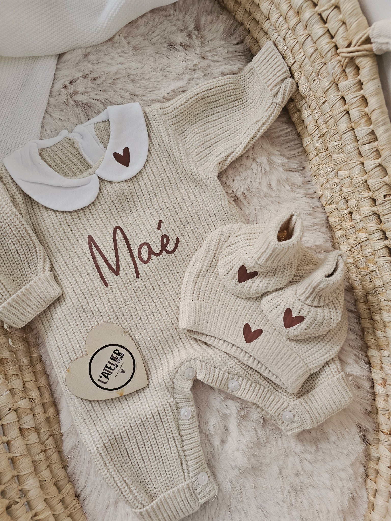 Ensemble col maille - Prénom