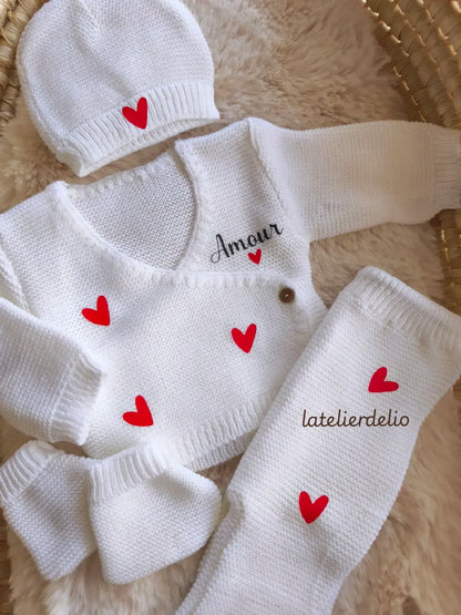 Tenue naissance en maille - Grand Symbole