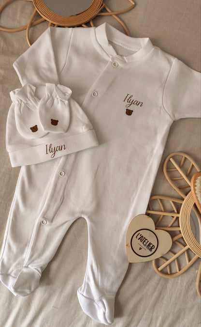Pyjama naissance Coton - Prénom