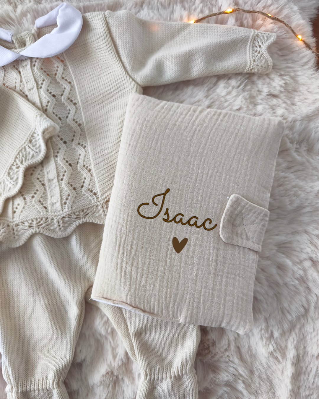 Carnet de santé Beige - Prénom