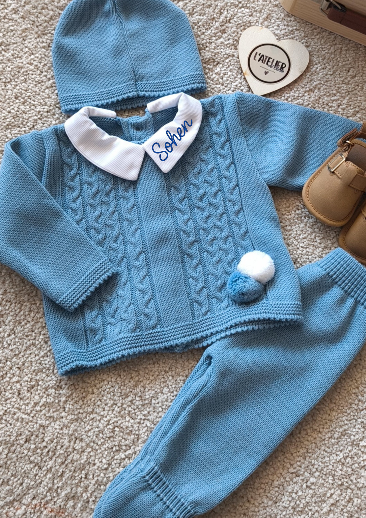 TENUE DE NAISSANCE 0/3 MOIS - Bleu