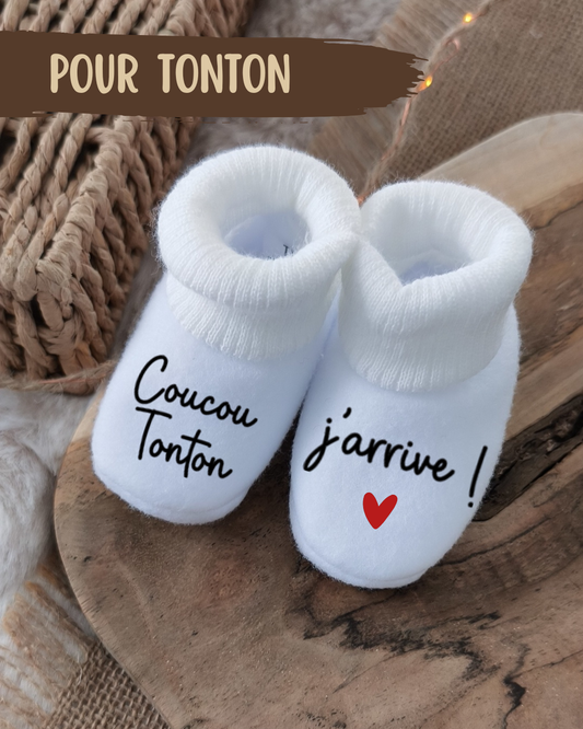 Chaussette - Coucou Tonton j'arrive