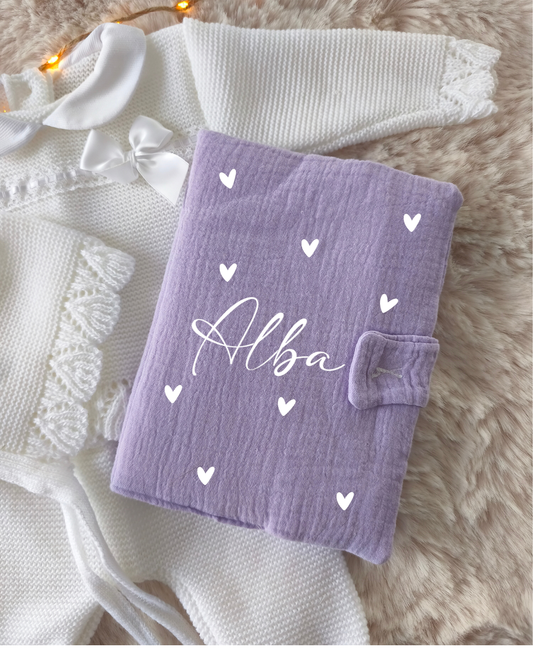 Carnet de santé Violet - Petit coeur