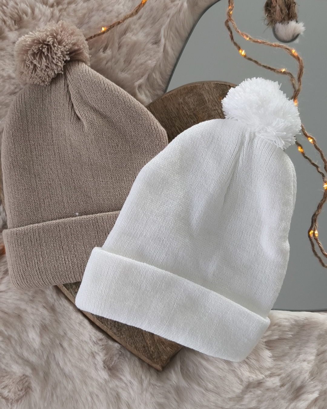 Bonnet Pompon - Blanc