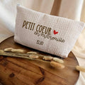 Trousse beige -  Petit cœur en vadrouille