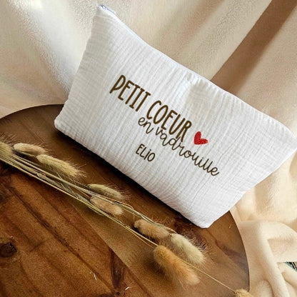 Trousse blanche - Petit cœur en vadrouille