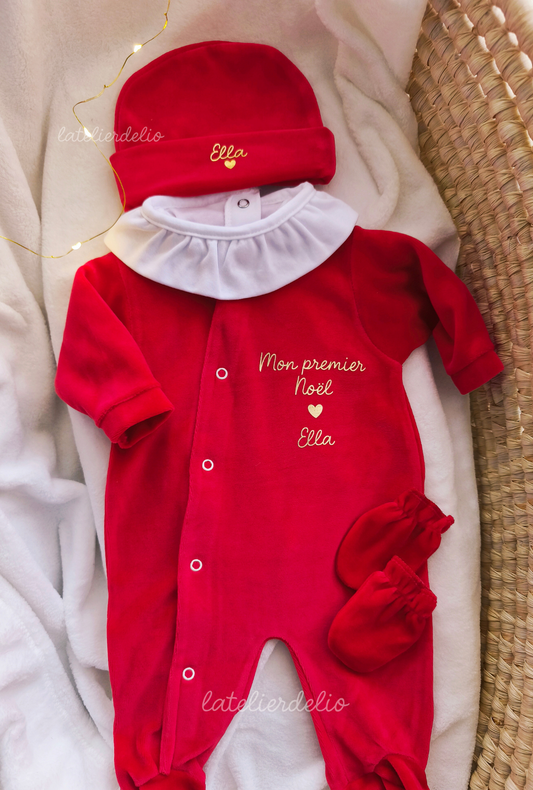 Tenue de Noël Rouge- Personnalisable