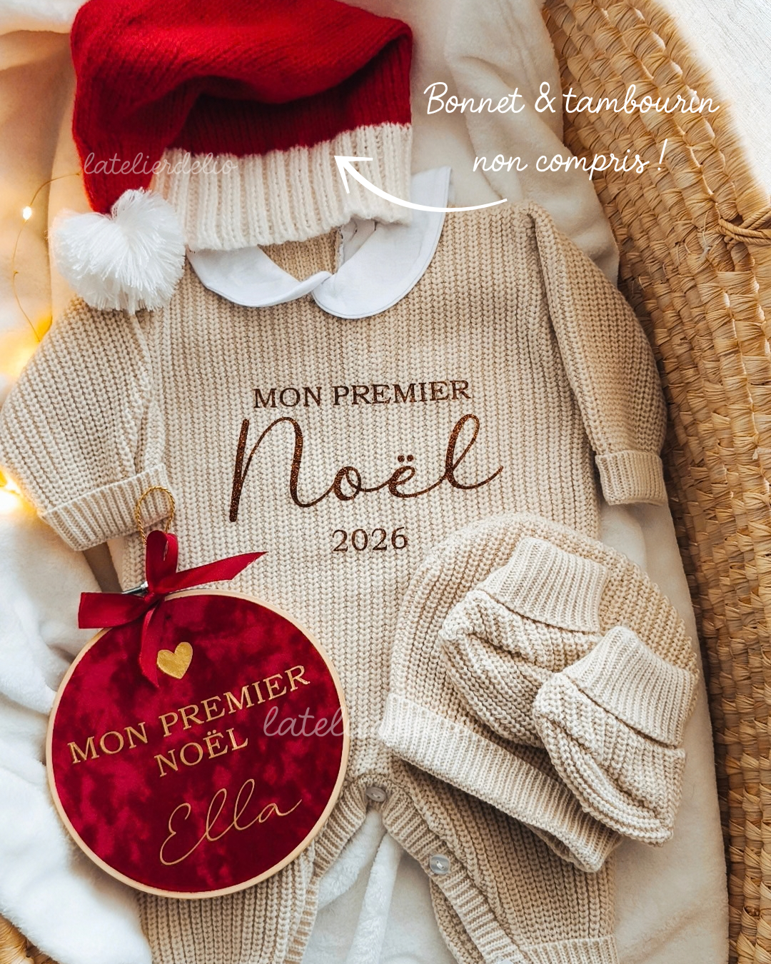 Tenue de Noël Beige - Mon premier Noël 2026