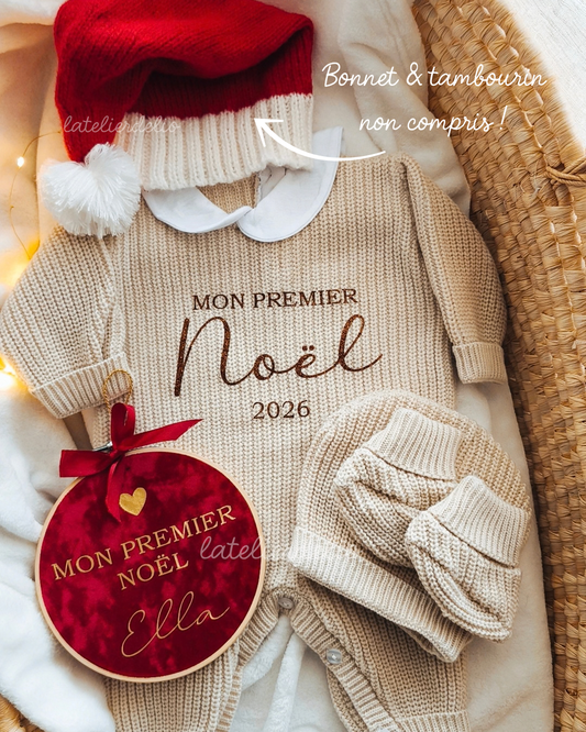 Tenue de Noël Beige - Mon premier Noël 2026