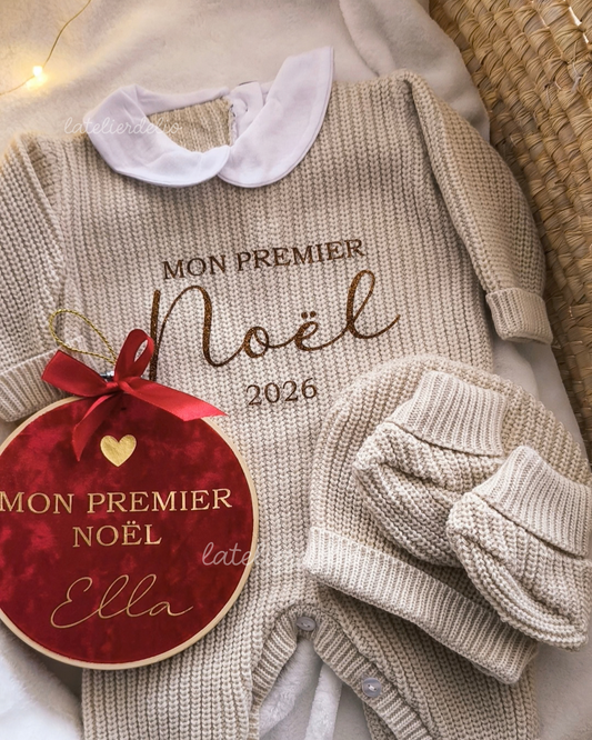 Tenue de Noël Beige - Mon premier Noël 2026