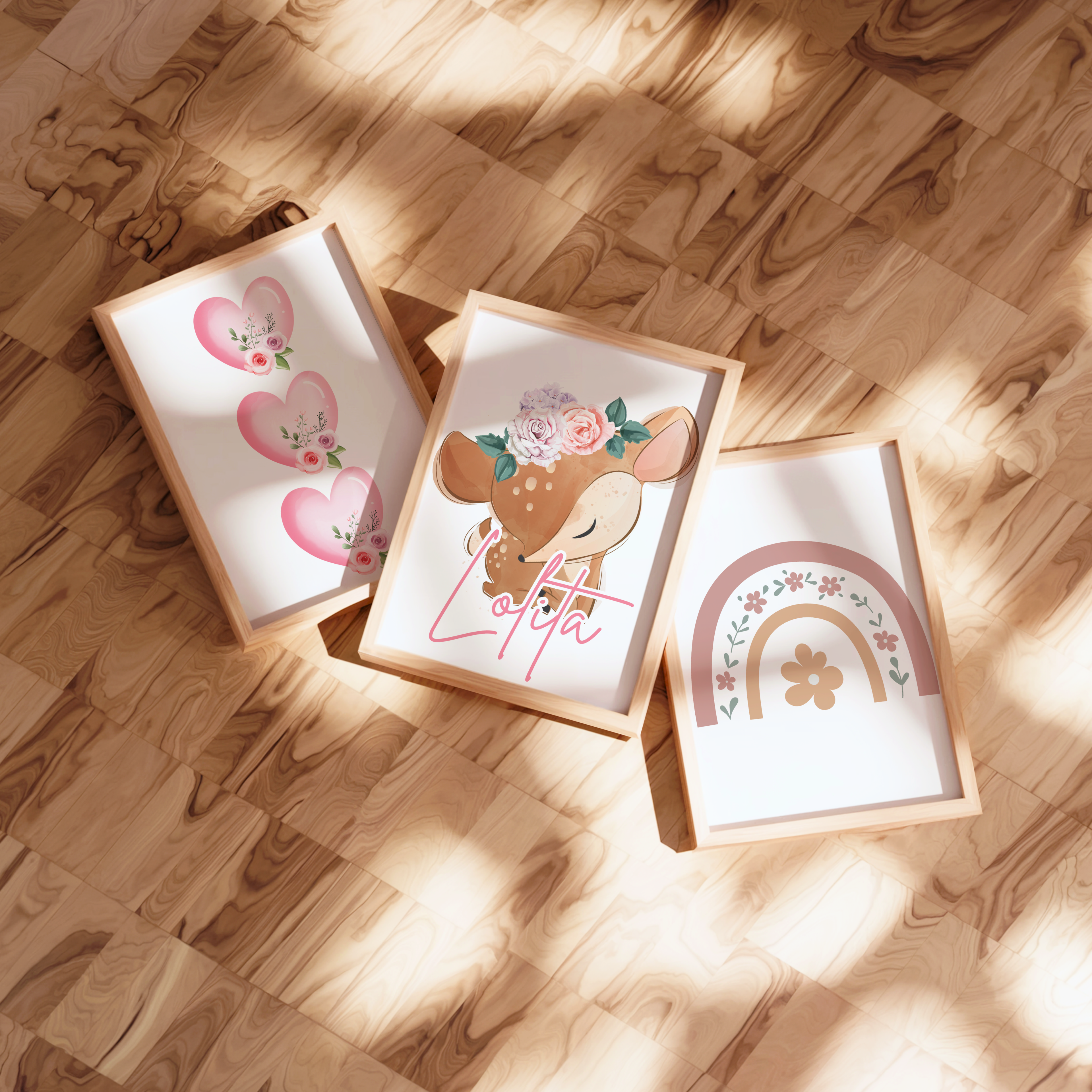 Affiche Biche - Lot de 3