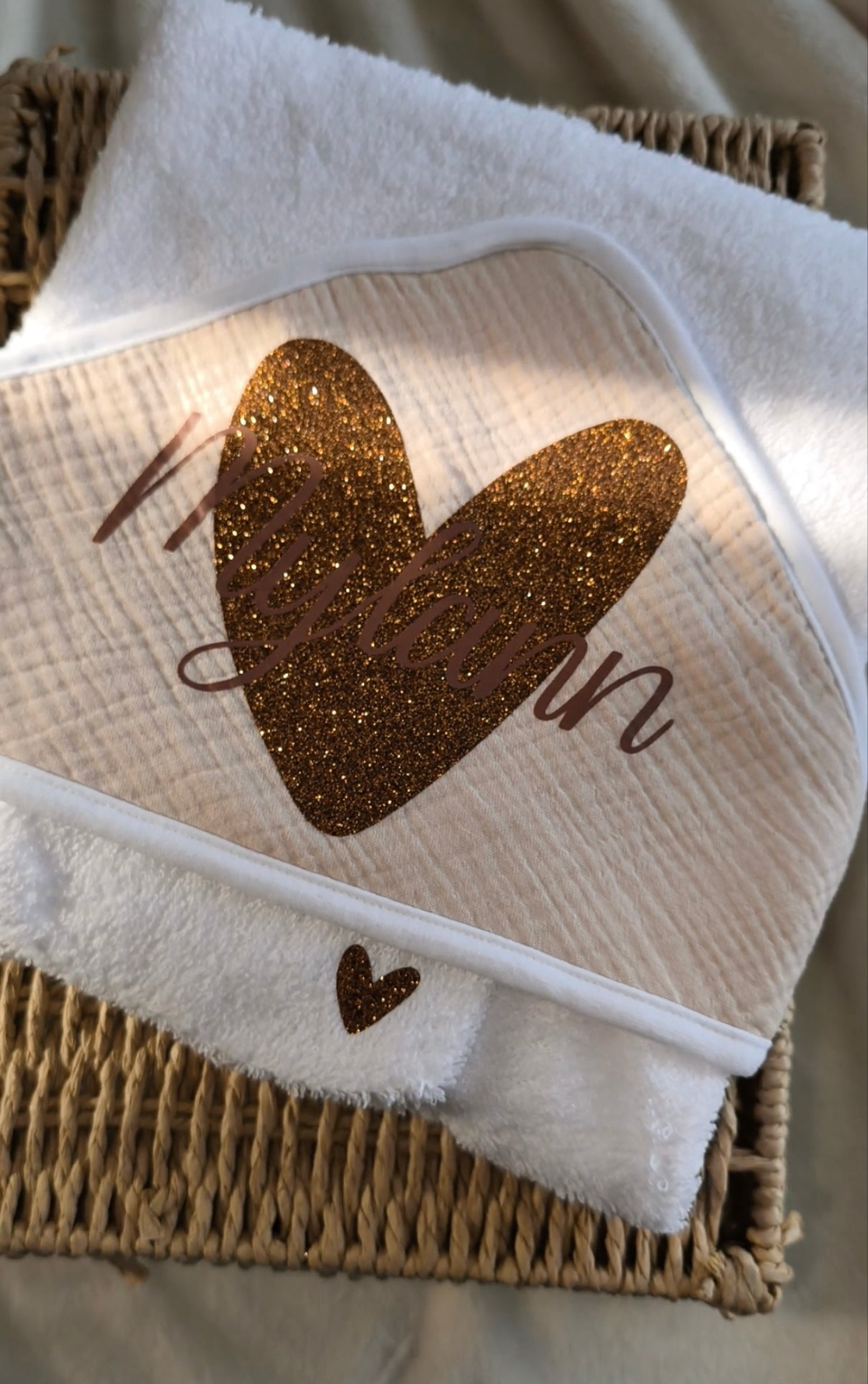 Cape de bain - Symbole & Prénom