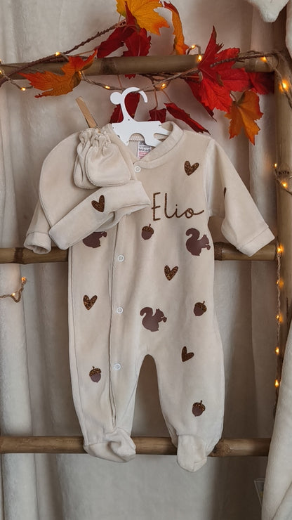 COLLECTION AUTOMNE - Pyjama velours 4PCS