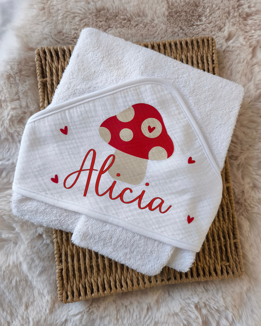 COLLECTION AUTOMNE - Cape de bain champignon