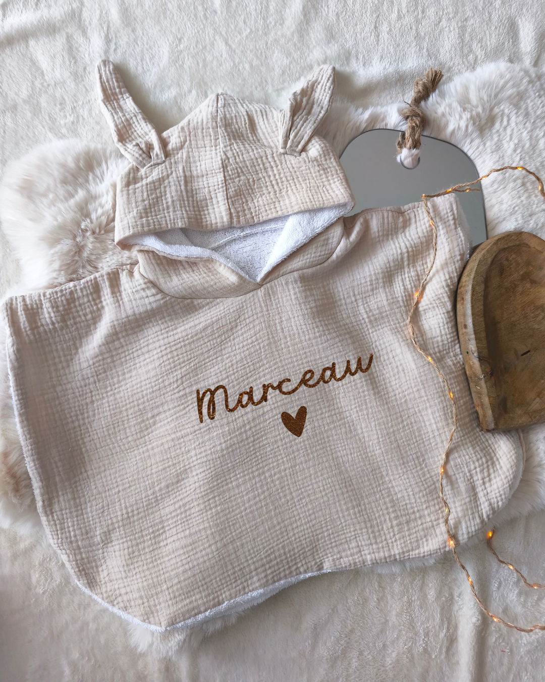 Poncho de bain - Gaze de coton