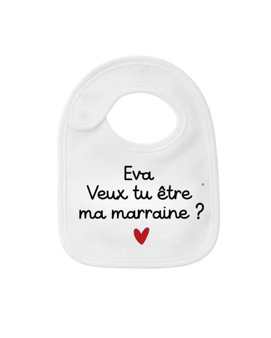 Bavoir - Veux tu être ma marraine?