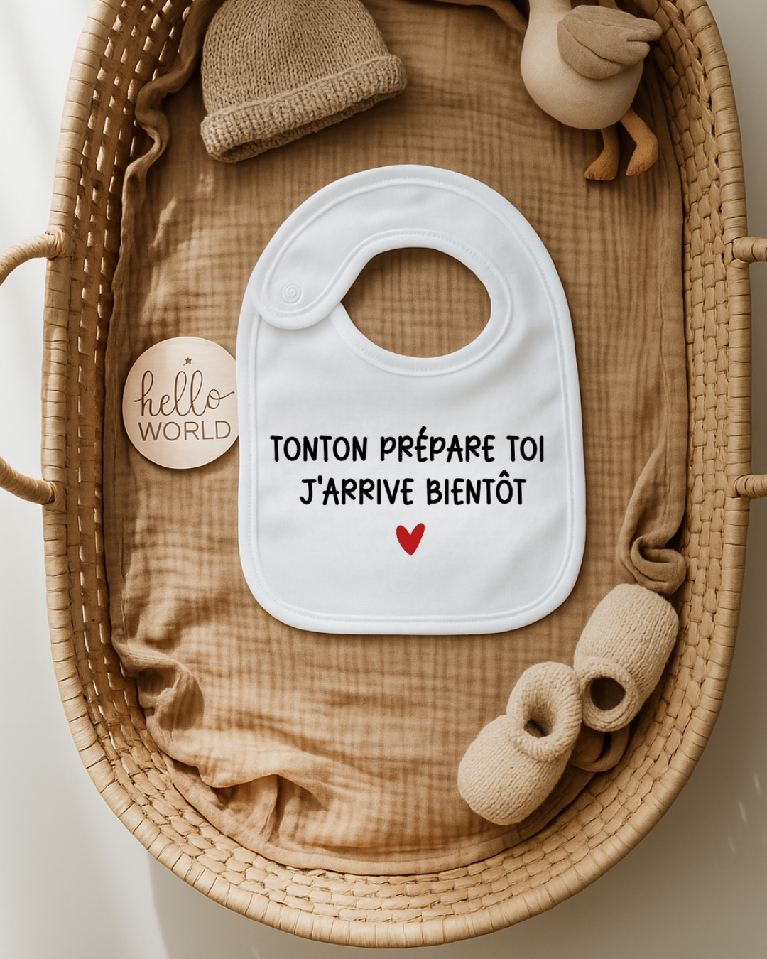 Bavoir - Tonton prépare toi j'arrive bientôt !