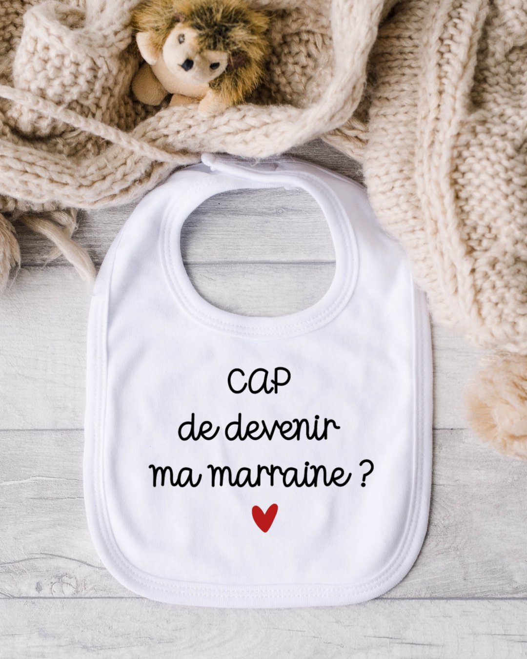 Bavoir - CAP de devenir ma Marraine