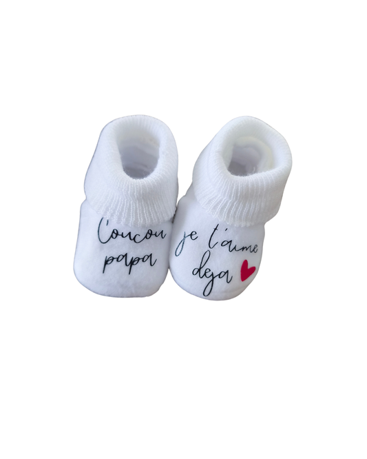 Chaussette - Coucou papa je t'aime déja