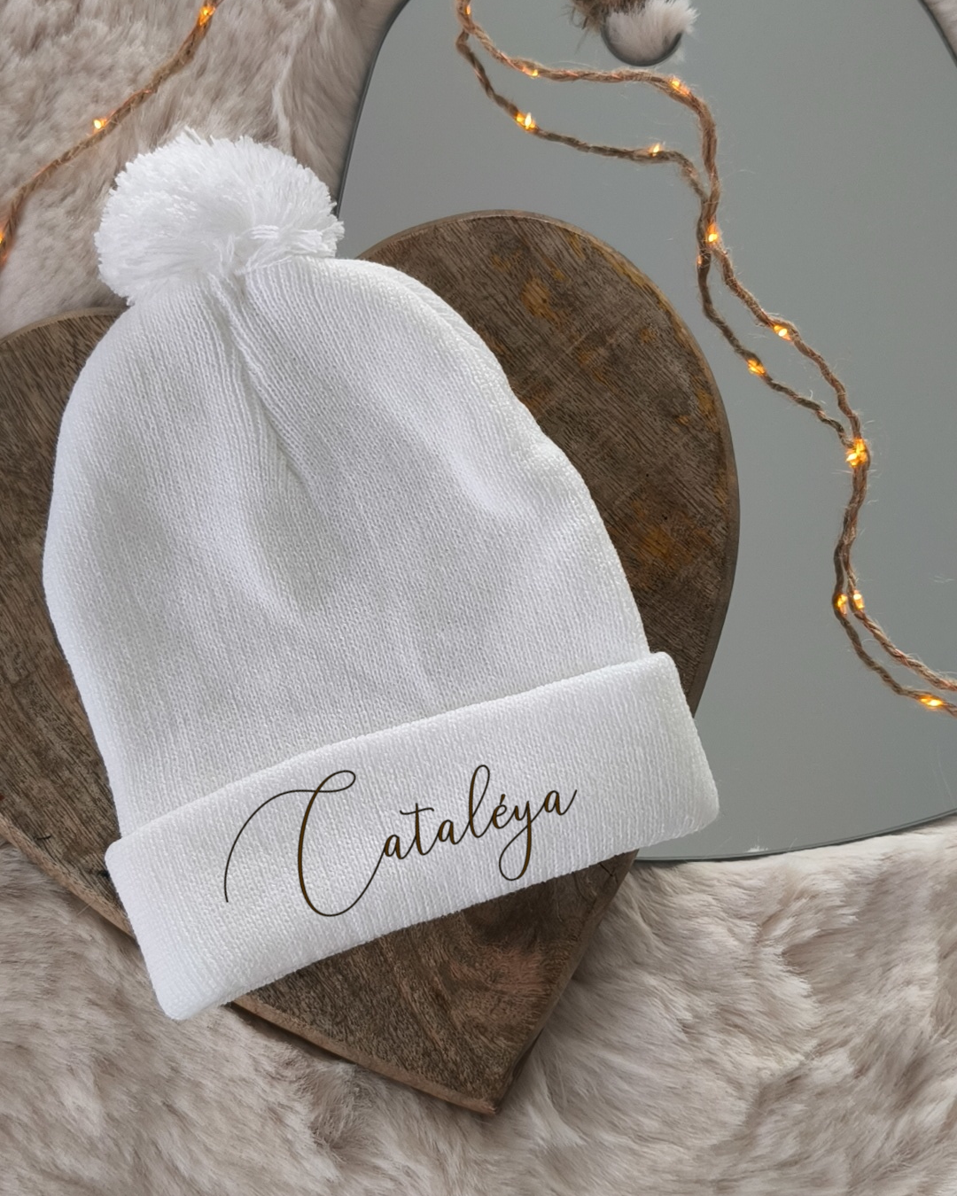 Bonnet Pompon - Blanc