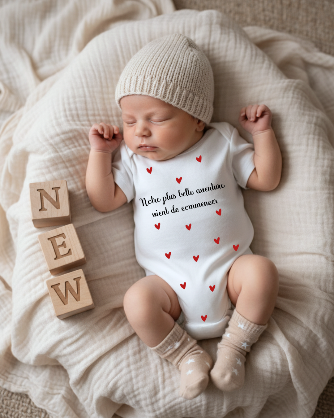 Body mini coeur - Notre plus belle aventure