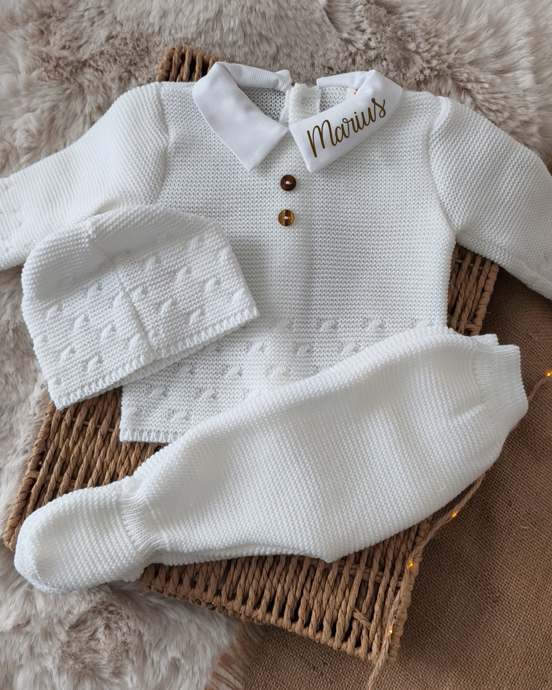 TENUE DE NAISSANCE - Col blanc