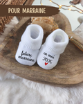 Chaussette - Future Marraine en "mois" 2026